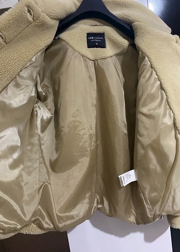 LC Waikiki Bej Düğmeli Midi Kadın Ceket