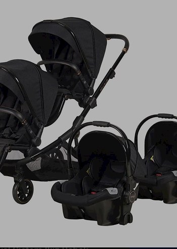 Siyah Çiftli Bebek Arabası - Görsel 3