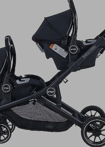 Siyah Çiftli Bebek Arabası - Görsel 2