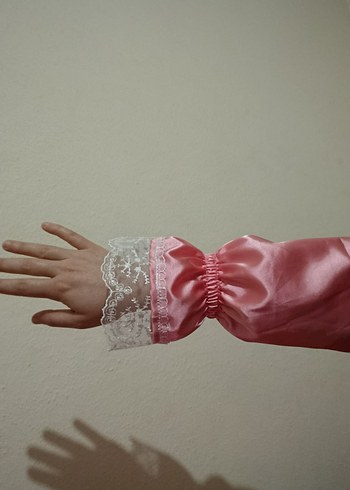 Pembe Dantel saten namaz kolukları - Görsel 2