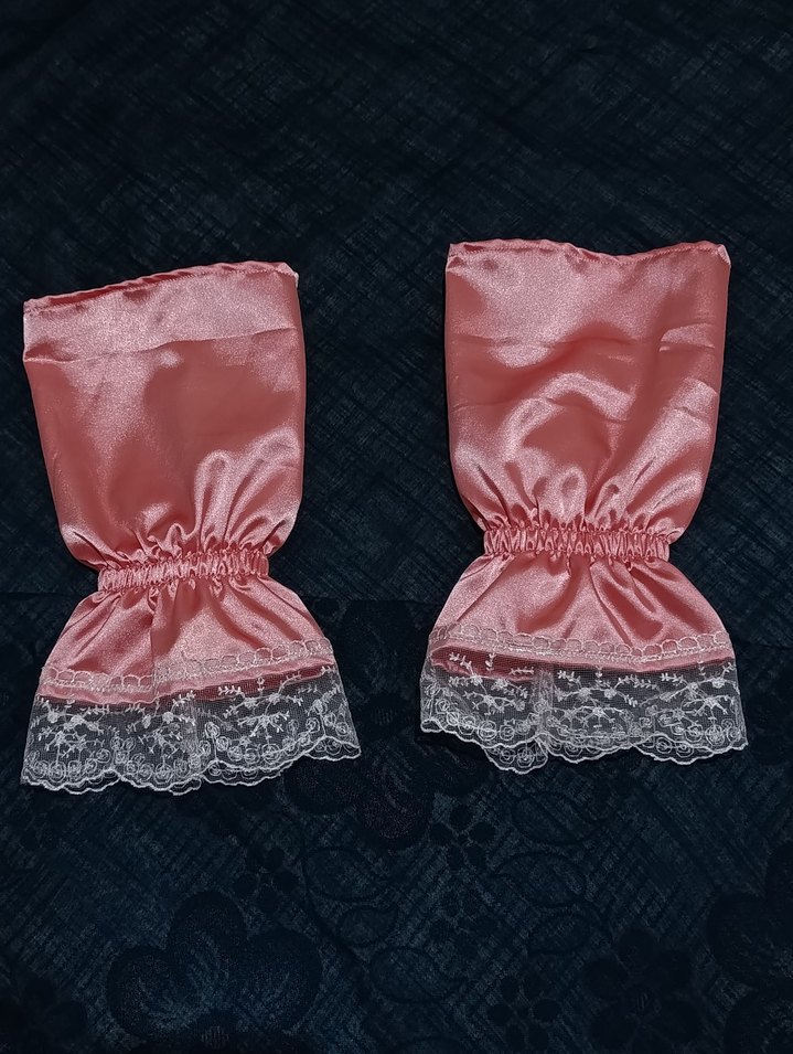 Pembe Dantel saten namaz kolukları - Görsel 3