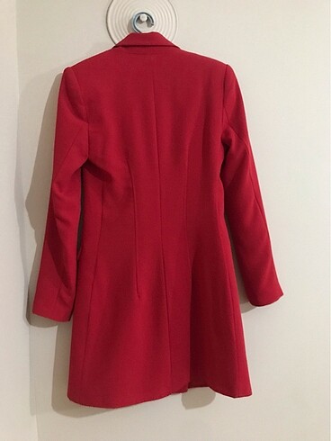 xs Beden kırmızı Renk Kirmizi kruvaze ceket elbise