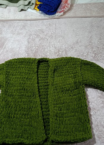 Kadın Yeşil Örgü Hırka - Görsel 2