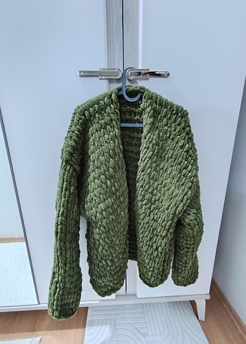 Kadın Yeşil Örgü Hırka - Görsel 4