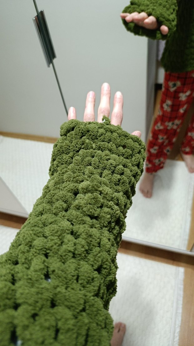 Kadın Yeşil Örgü Hırka - Görsel 3