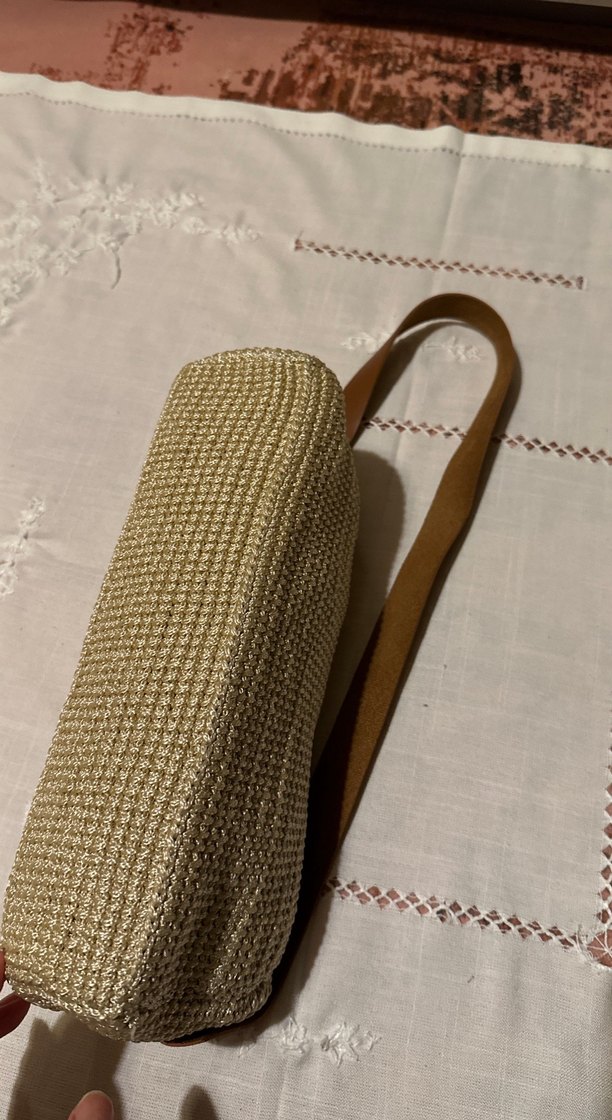 Bej Makrome Örgü Bohem Kadın Çanta - Görsel 4