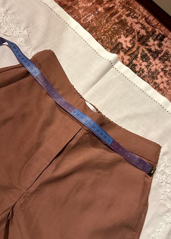 Mango Gül Kurusu Midi Modal Kadın Kumaş Pantolon - Görsel 5