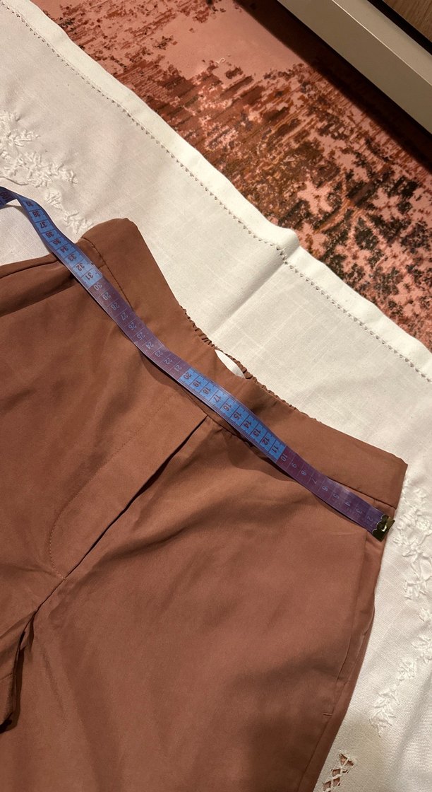 Mango Gül Kurusu Midi Modal Kadın Kumaş Pantolon - Görsel 5