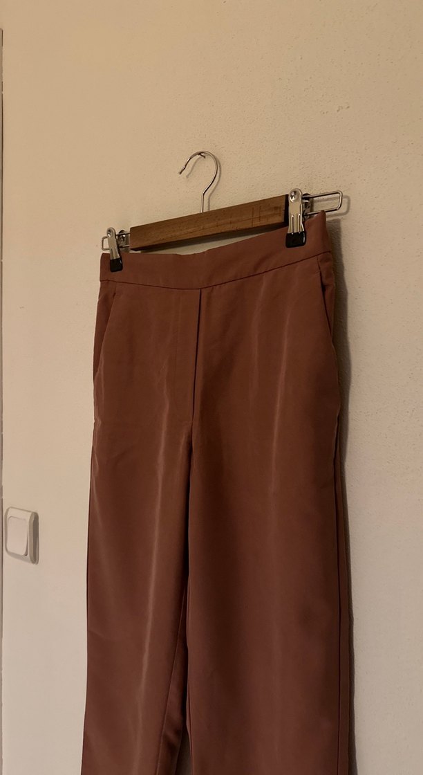 Mango Gül Kurusu Midi Modal Kadın Kumaş Pantolon - Görsel 2