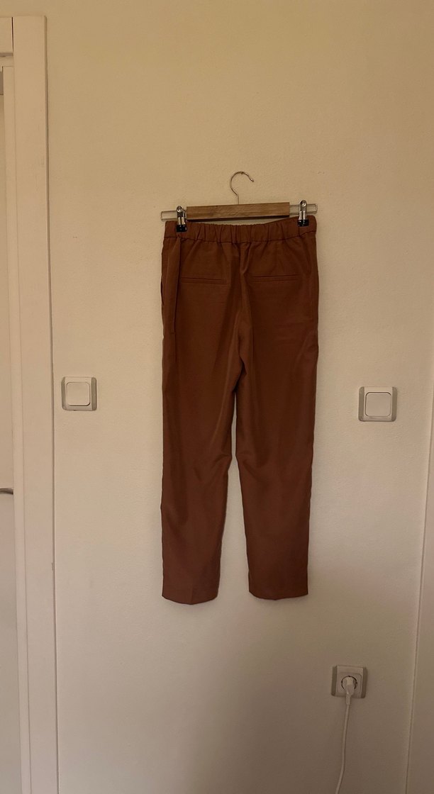 Mango Gül Kurusu Midi Modal Kadın Kumaş Pantolon - Görsel 3