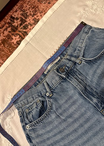 Mudo Açık Mavi Kadın Midi Boy Denim Jean - Görsel 3