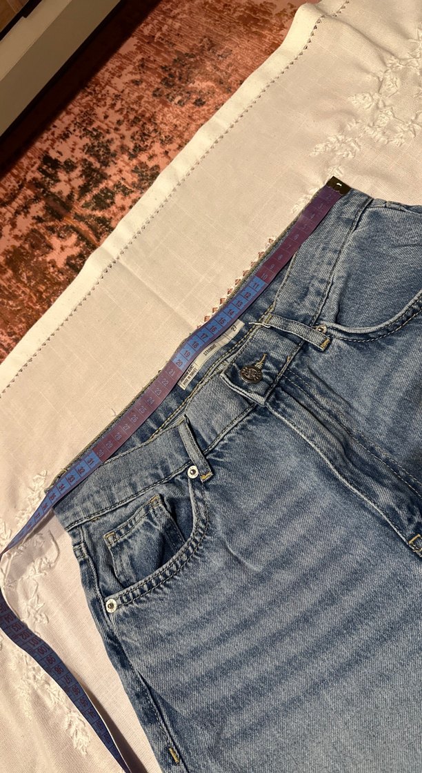 Mudo Açık Mavi Kadın Midi Boy Denim Jean - Görsel 3