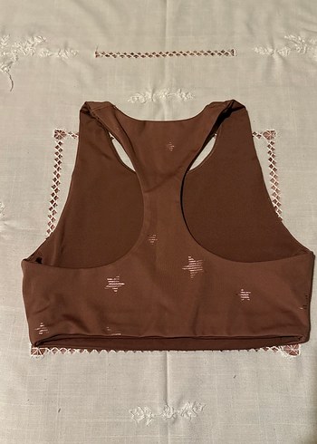 Gül kurusu Baskı Detaylı Mini Spor Sütyeni&Nakışlı Hoodie Takım - Görsel 2