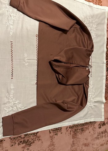 Gül kurusu Baskı Detaylı Mini Spor Sütyeni&Nakışlı Hoodie Takım - Görsel 7