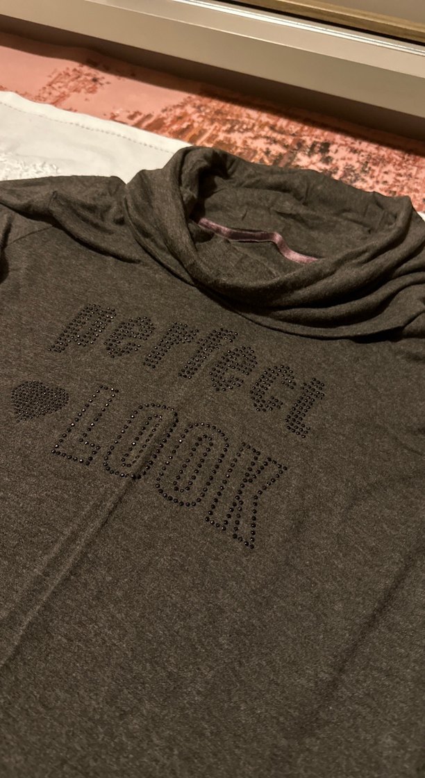 Koyu Vizon Uzun Kollu Omzu Carmen Ayarlanabilir Bluz Elbise - Görsel 2