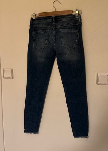 Lacivert Midi Boy Kot Pantolon - Görsel 3