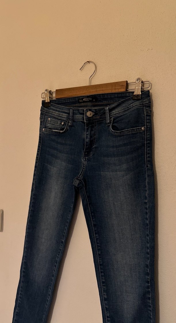 Lacivert Midi Boy Kot Pantolon - Görsel 2