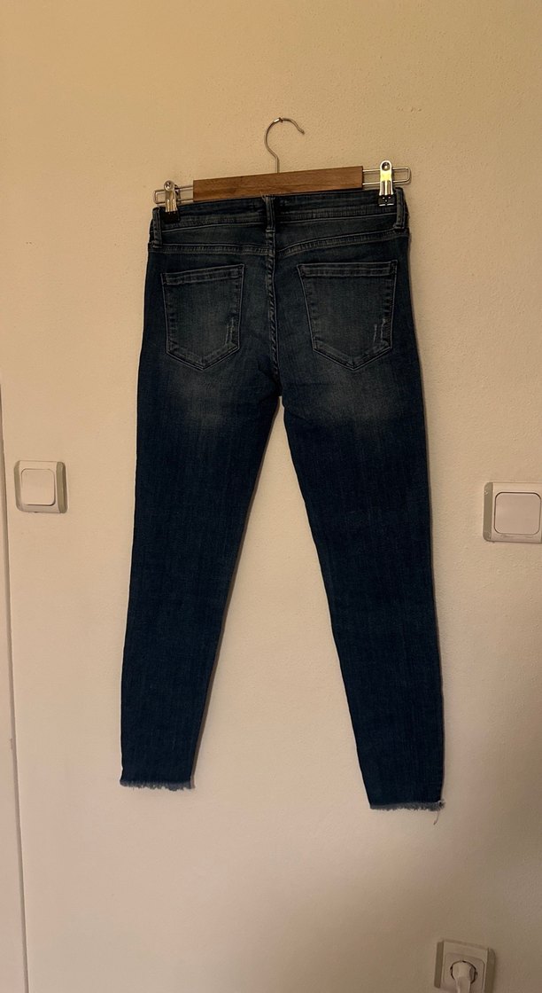 Lacivert Midi Boy Kot Pantolon - Görsel 3