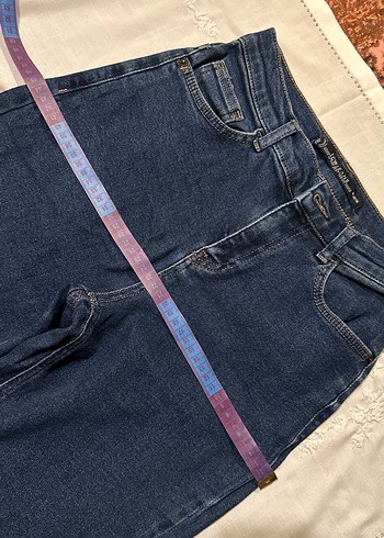 Kadın Lacivert Regular Fit Denim Pantolon - Görsel 4