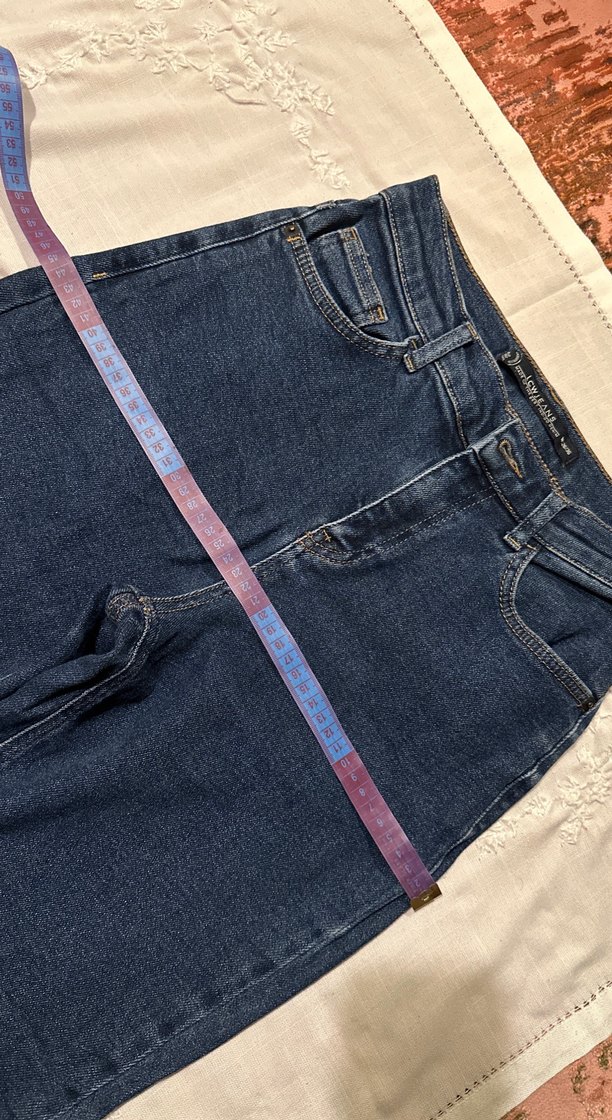 Kadın Lacivert Regular Fit Denim Pantolon - Görsel 4