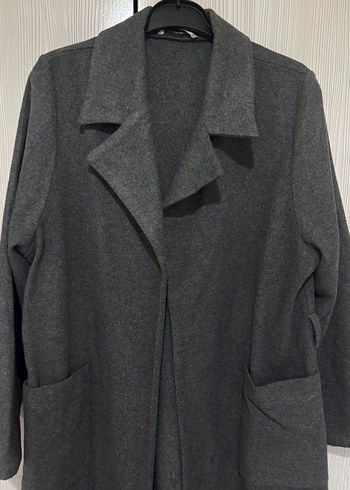 Gri Uzun Kadın Kaban - Görsel 3