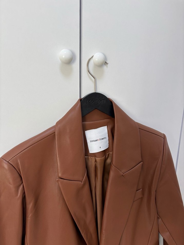 Deri blazer ceket - Görsel 2