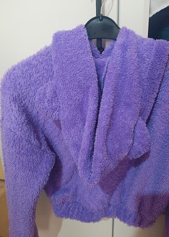 Trendyol & Milla Mor Kadın Triko Sweatshirt Kapüşonlu