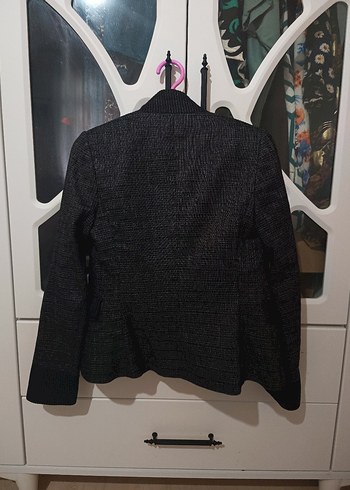 s Beden Düğmeli Gri Kadın Blazer Ceket