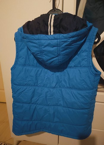 Parlak Mavi Erkek Çocuk Fermuarlı Yelek - Görsel 4