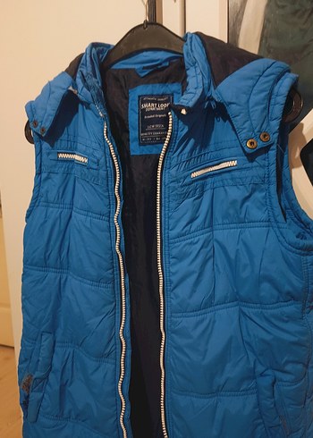 Parlak Mavi Erkek Çocuk Fermuarlı Yelek - Görsel 3