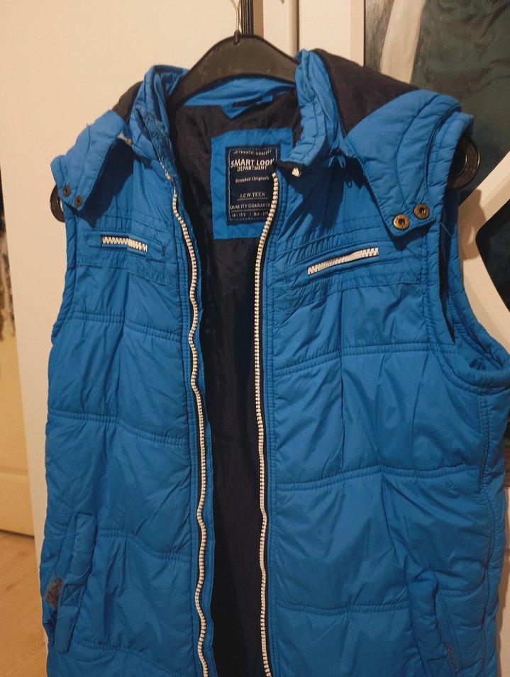 Parlak Mavi Erkek Çocuk Fermuarlı Yelek - Görsel 3