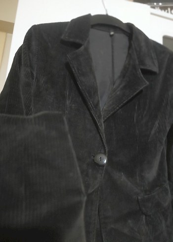 Zara Koyu Gri Kadife Blazer Ceket