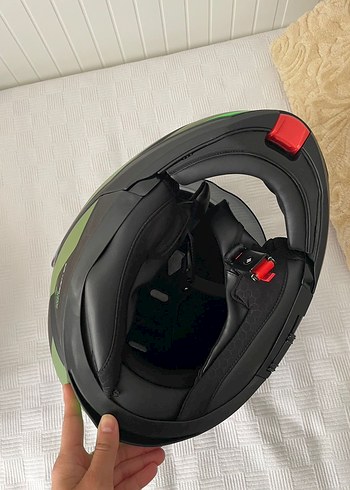 Yeşil SMK Kask, Tokalı, Minimalist Biker Tarzı - Görsel 7