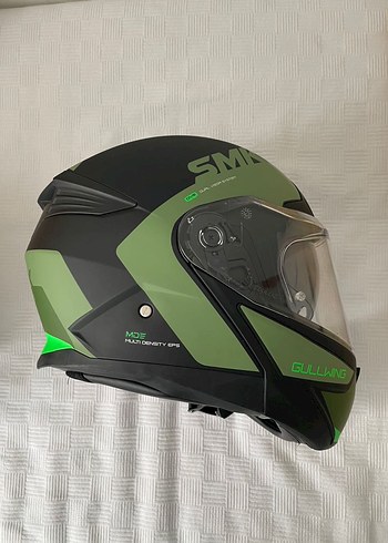 Yeşil SMK Kask, Tokalı, Minimalist Biker Tarzı - Görsel 2