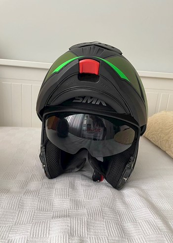 Yeşil SMK Kask, Tokalı, Minimalist Biker Tarzı - Görsel 6