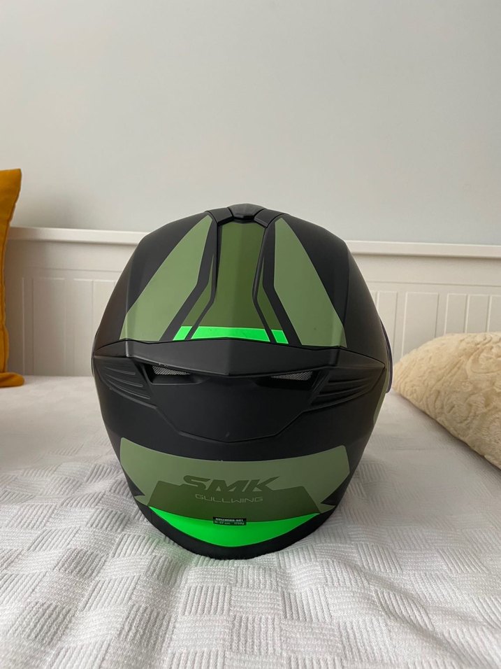 Yeşil SMK Kask, Tokalı, Minimalist Biker Tarzı - Görsel 3