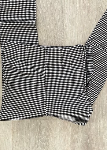 Zara Zara Gri Kadın Midi Kumaş Pantolon