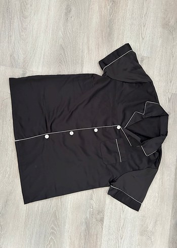 Siyah Mini Kısa Kollu Erkek Pijama Takımı - Görsel 3