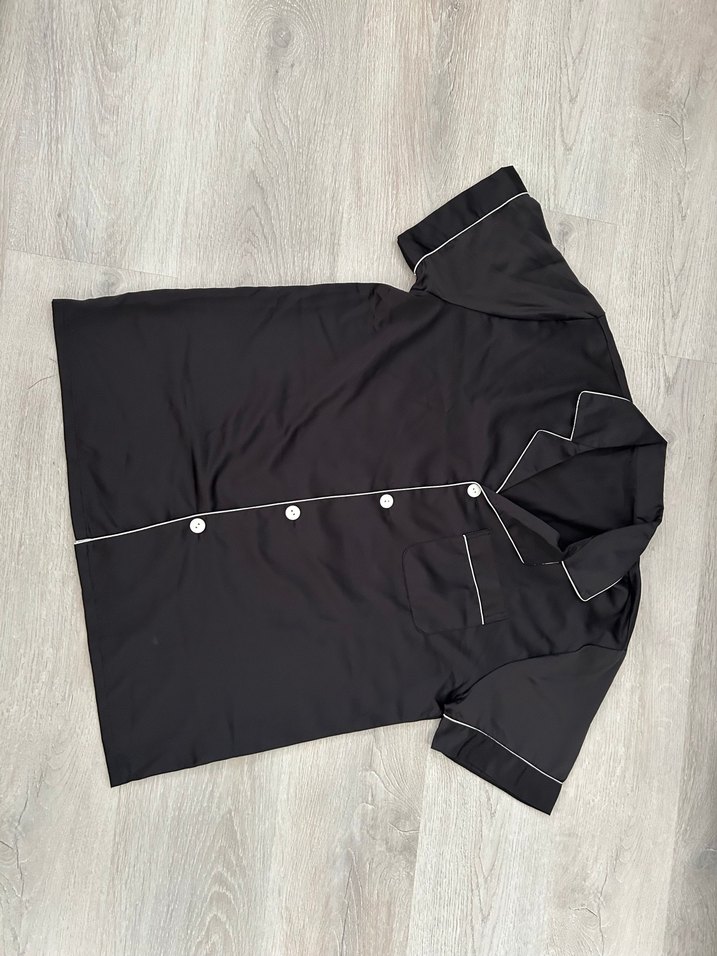 Siyah Mini Kısa Kollu Erkek Pijama Takımı - Görsel 3