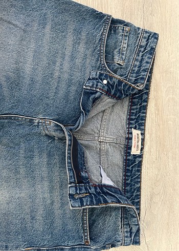 Gri Mavi erkek Denim Midi Şort - Görsel 2