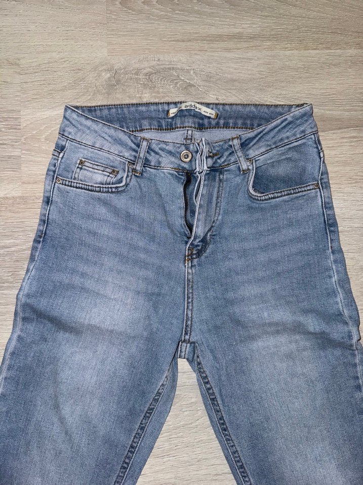 Göz Desenli Rahat Kesim Kadın Kot Pantolon - Görsel 2