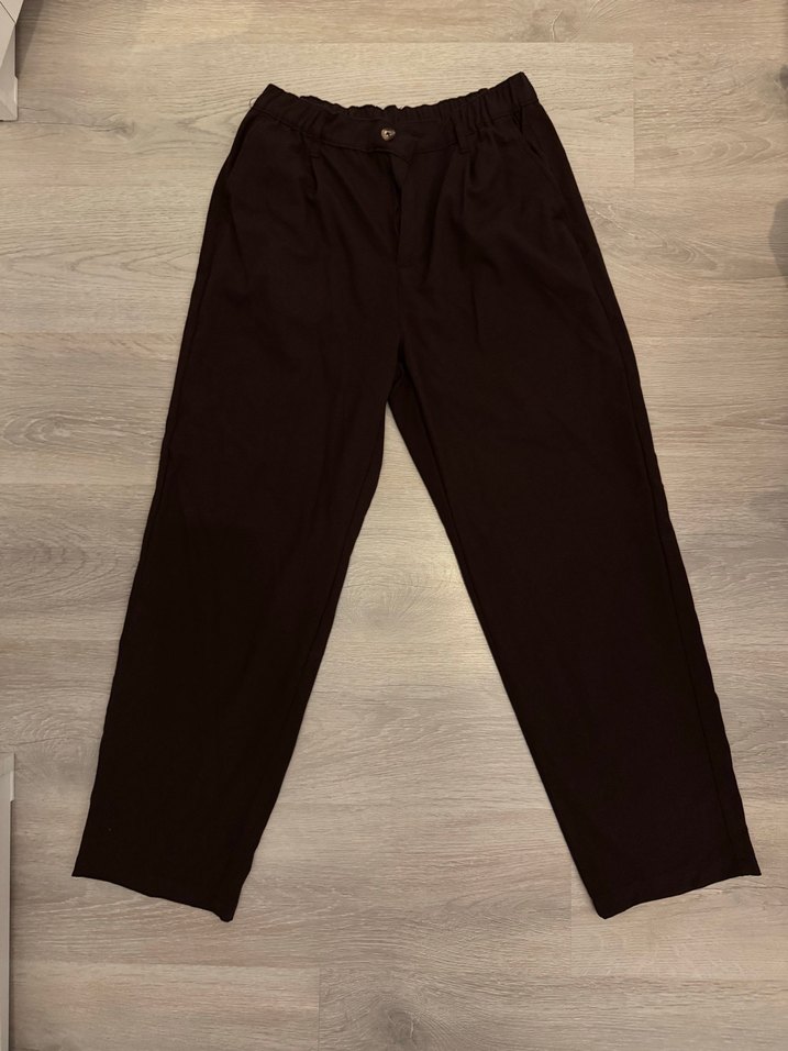 Düğmeli Kahverengi Erkek Pantolon - Görsel 3