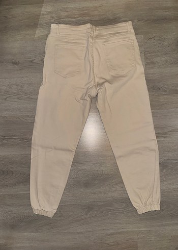 Bej Düğmeli Rahat Kesim Erkek Pantolon - Görsel 4