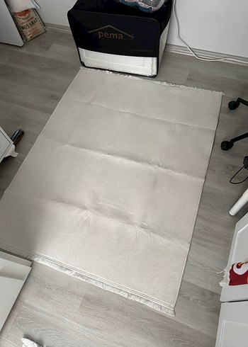 Gri Beyaz Modern Düz Halı - Görsel 2