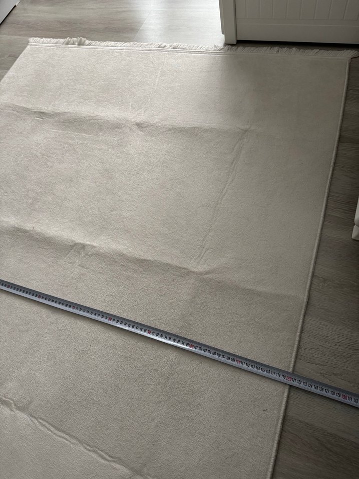 Gri Beyaz Modern Düz Halı - Görsel 4