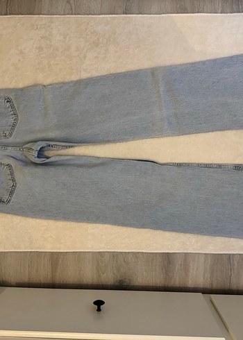 Buz mavisi Rahat Kesim Kadın Kot Pantolon - Görsel 3