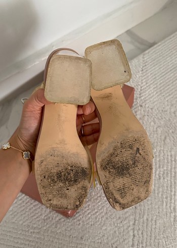 Transparan yazlık topuklu ayakkabı - Görsel 3