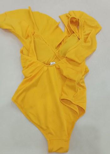 Sarı Fırfırlı Bohem Kadın Mayo - Görsel 3