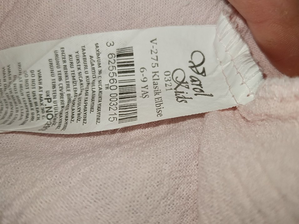 Kızlar için Pembe Keten Kolsuz Gömlek - Görsel 3