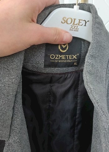 Düğmeli Gri Midi Erkek Kaban - Görsel 3